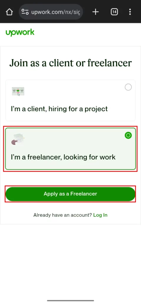 Pilih Freelancer
