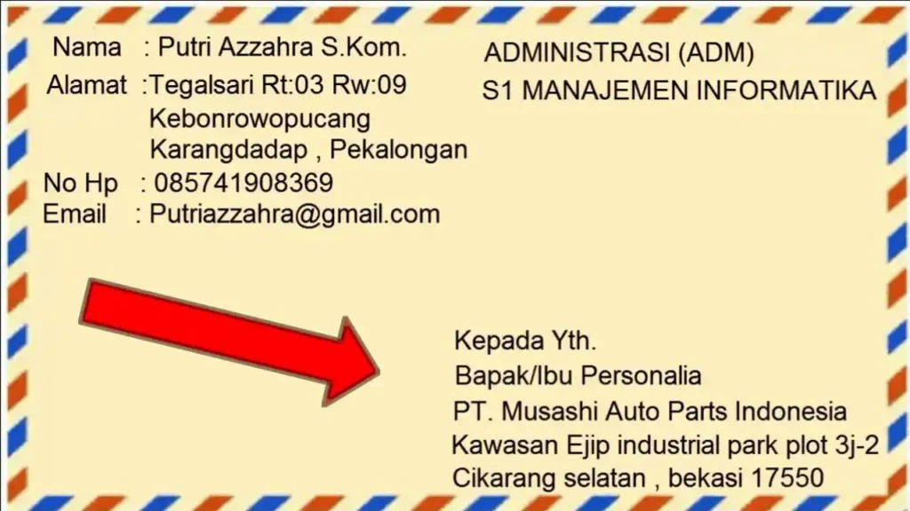 Contoh Penulisan Alamat Surat Yang Baik Dan Benar Sesuai EYD