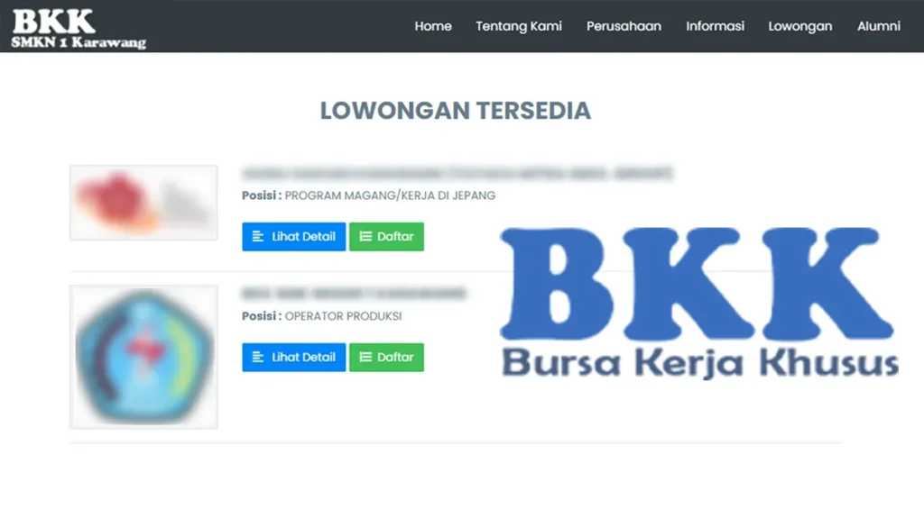 BKK SMK 1 Karawang, Alamat, Daftar Online Dan Live Loker