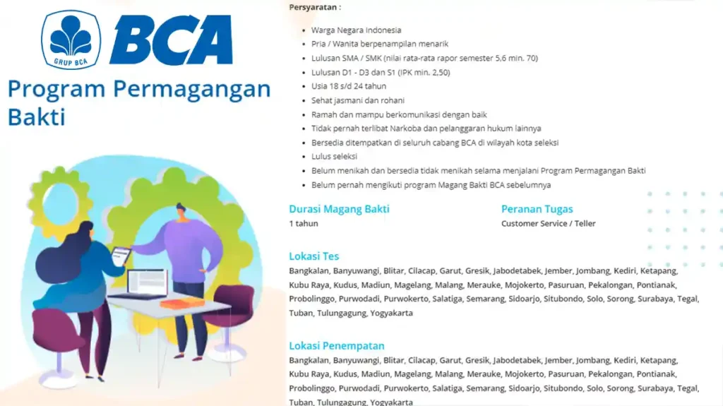 Gaji Magang Bakti BCA 2024, Syarat, Tugas Dan Tunjangan